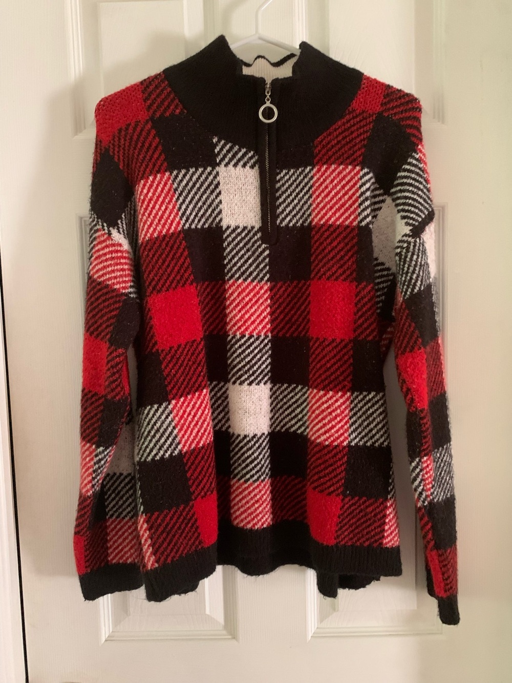 My Style Plaid Pullover Sweater